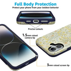 Boho Blooms | Golden Floral Case