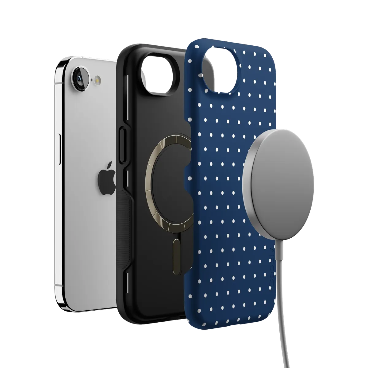 On the Dot | Navy Polka Dot Case