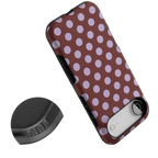 Spotted in SoHo | Burgundy Polka Dot Case