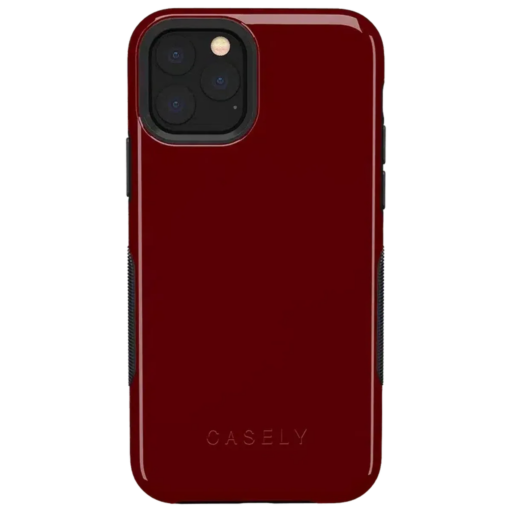 Burgundy Red on Black | Ultra-Protective Bold Case