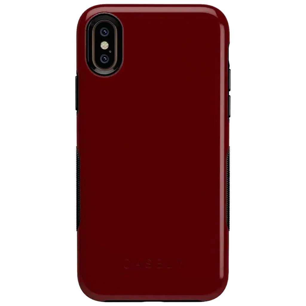 Burgundy Red on Black | Ultra-Protective Bold Case