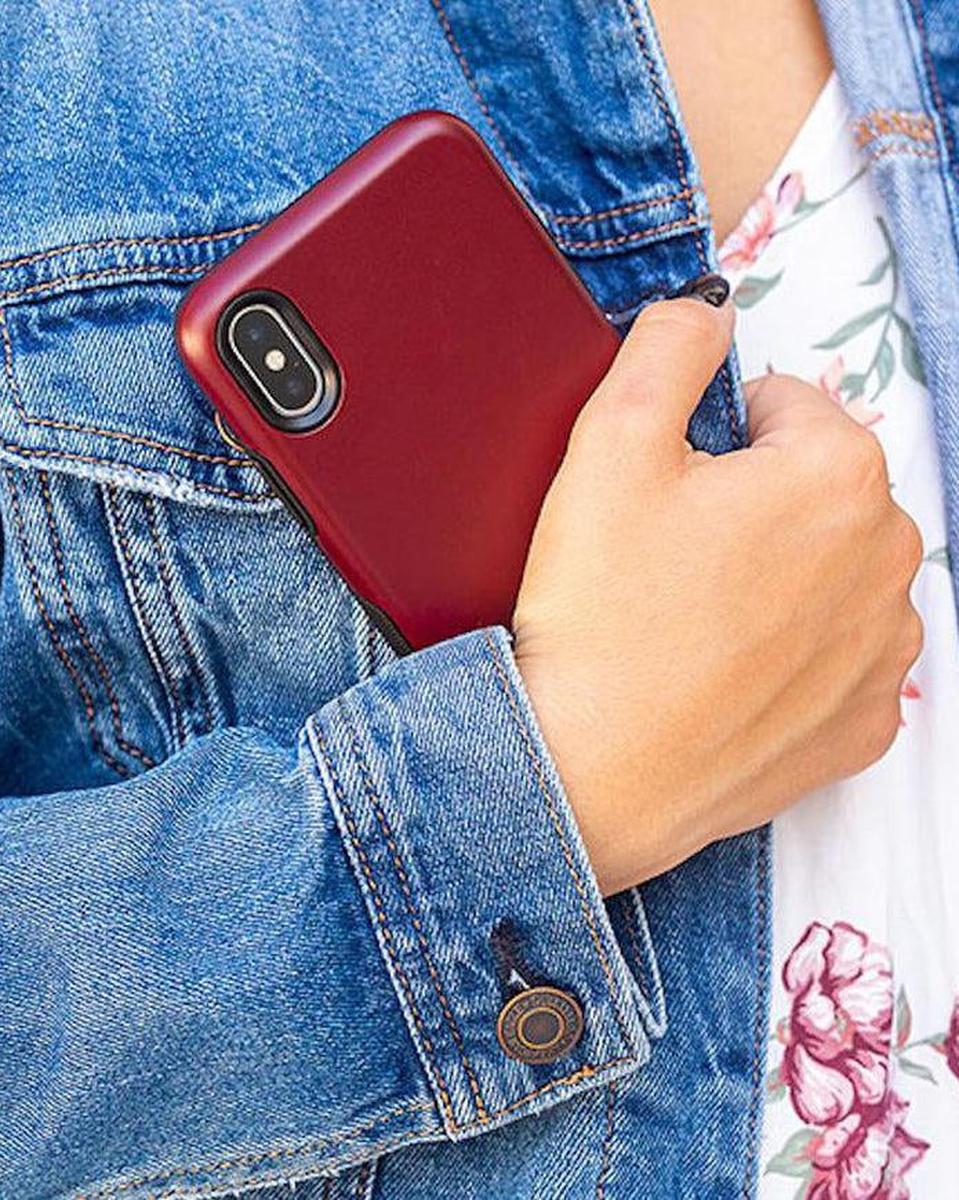 Burgundy Red on Black | Ultra-Protective Bold Case