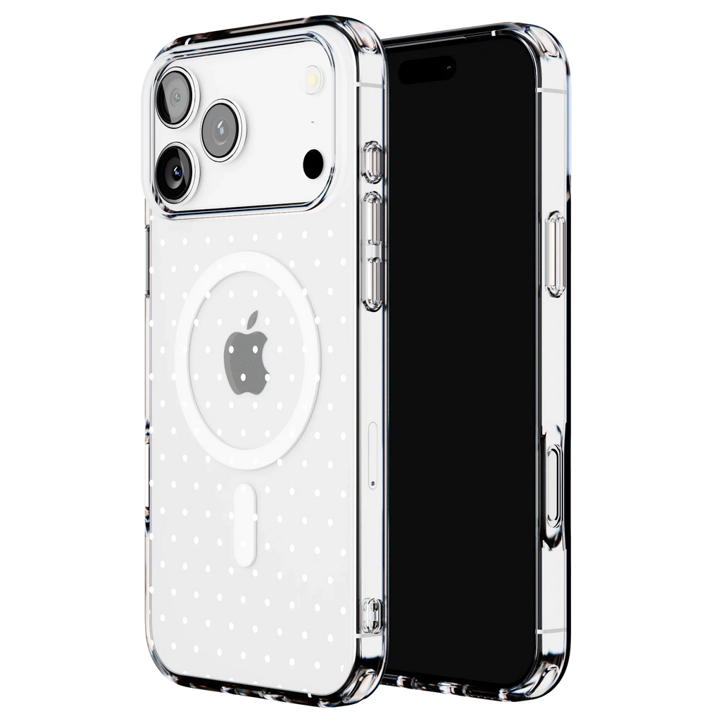 On the Dot | White Polka Dot Case