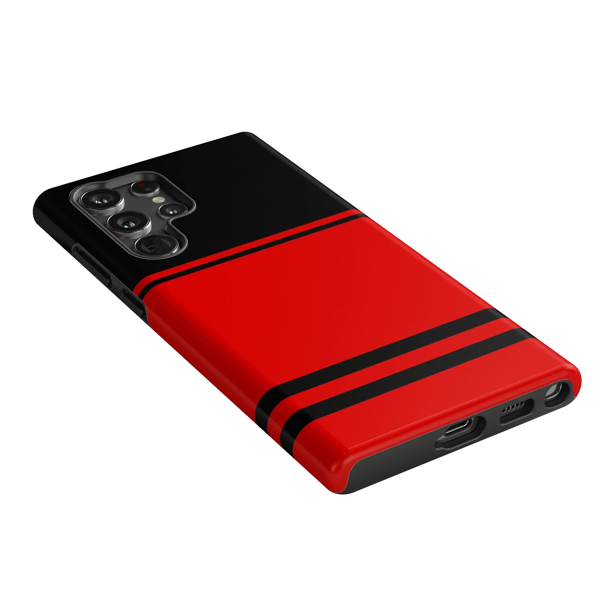 Storm Warning | Black & Red Stripes Case