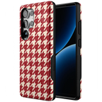 Scarlet Stitch | Red Houndstooth Case
