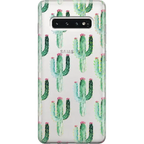 Cactus Patterned Clear Floral Samsung Case