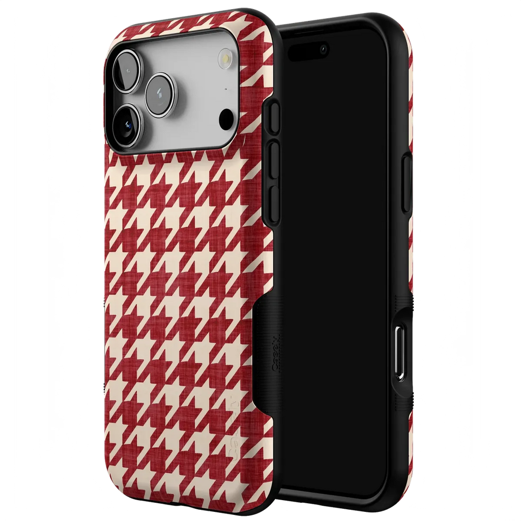 Scarlet Stitch | Red Houndstooth Case