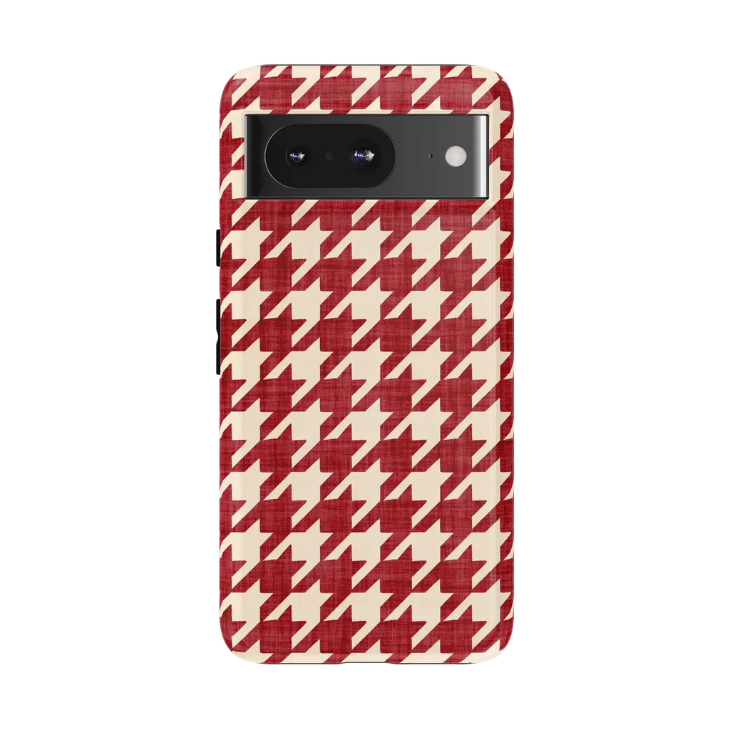 Scarlet Stitch | Red Houndstooth Case