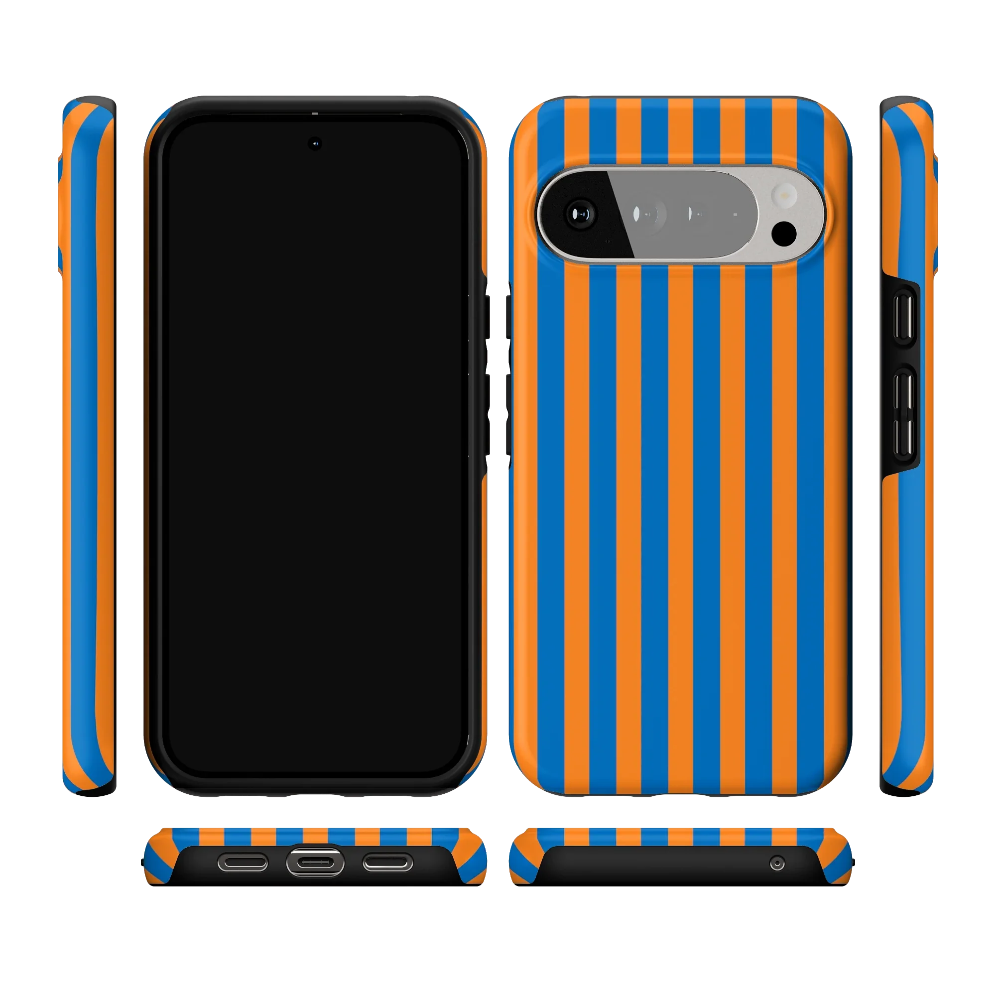 Go New York | Blue & Orange Stripes Case
