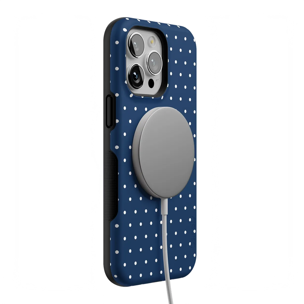 On the Dot | Navy Polka Dot Case