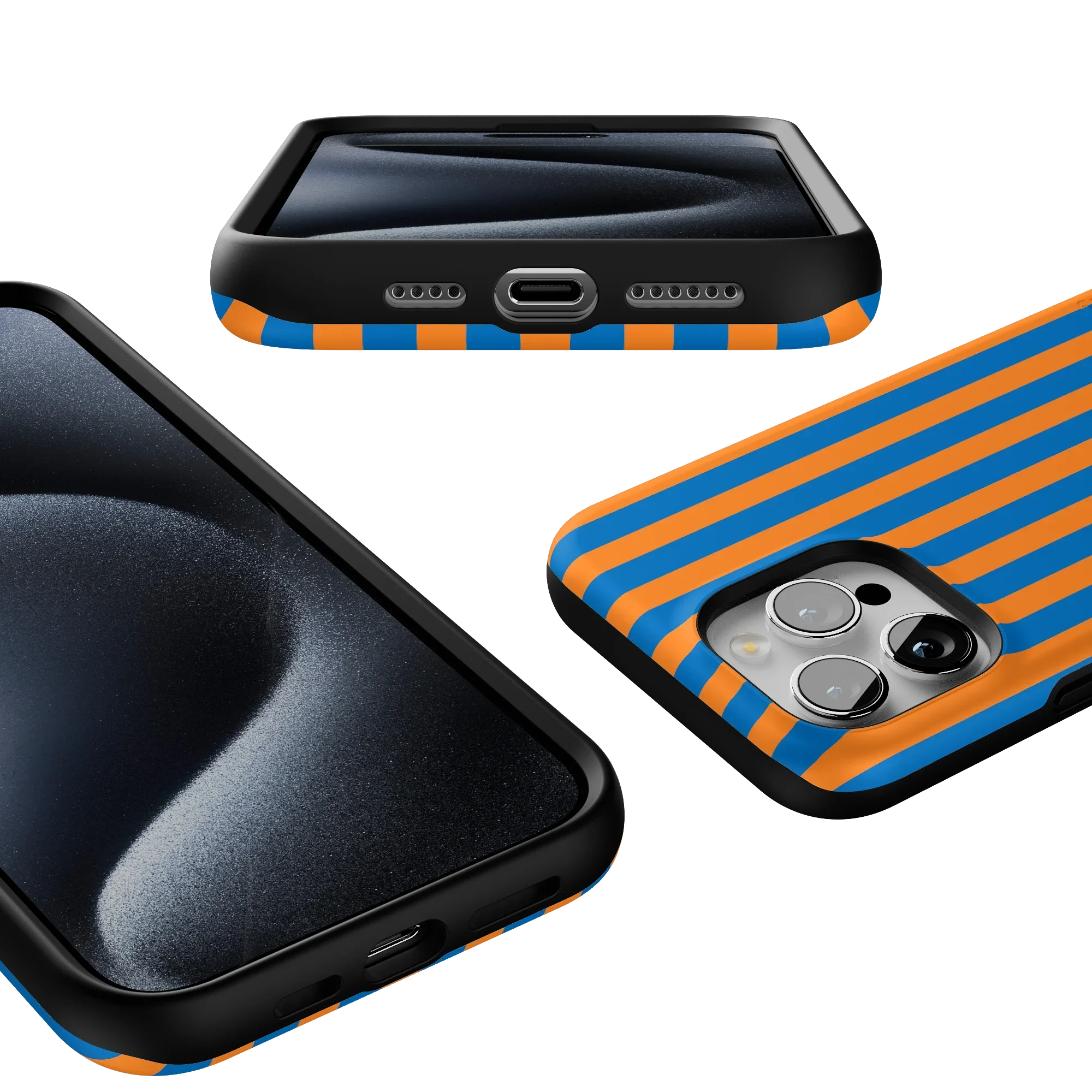 Go New York | Blue & Orange Stripes Case