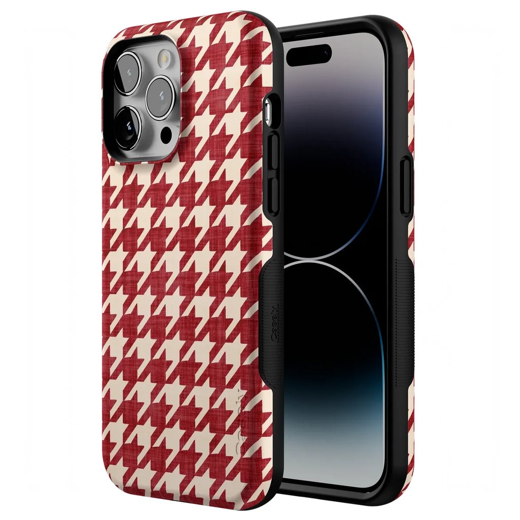 Scarlet Stitch | Red Houndstooth Case