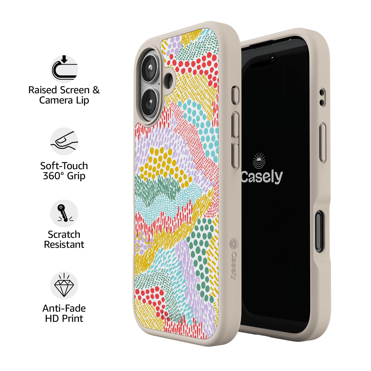 Color Me Happy | Pattern Colorblock Case