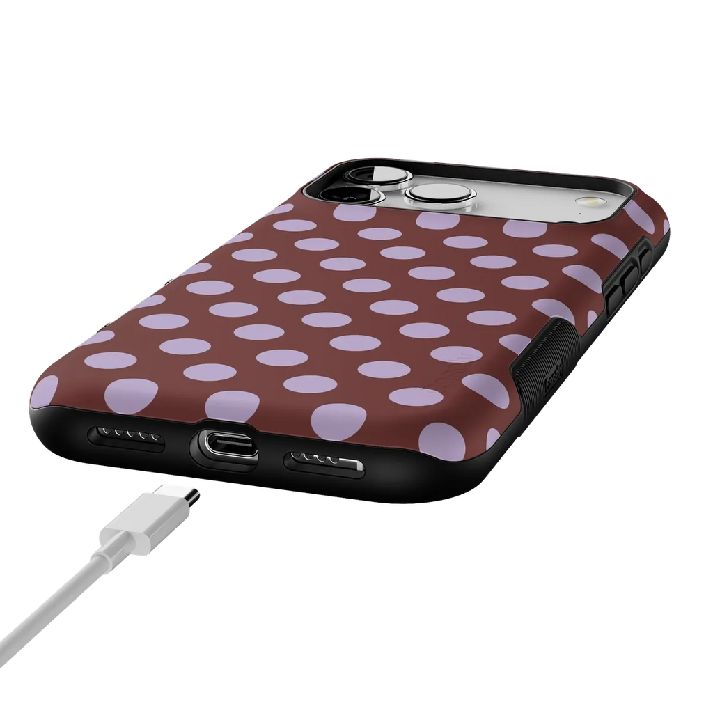 Spotted in SoHo | Burgundy Polka Dot Case