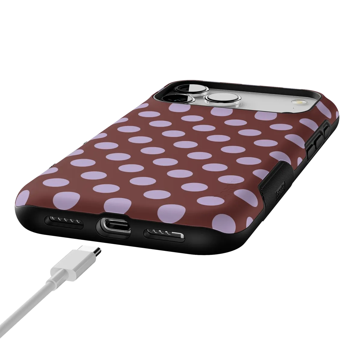 Spotted in SoHo | Burgundy Polka Dot Case