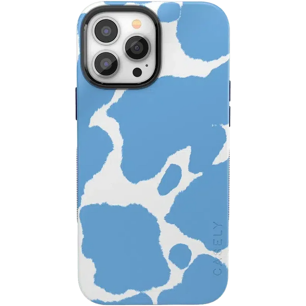 Current MOOd | Light Blue Cow Print Case