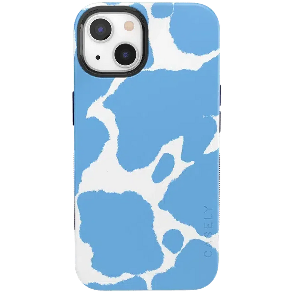 Current MOOd | Light Blue Cow Print Case