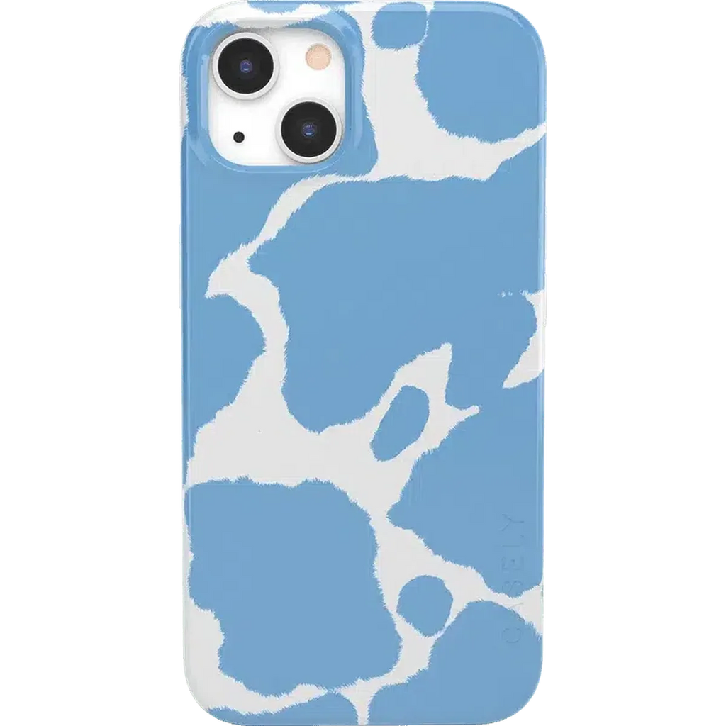 Current MOOd | Light Blue Cow Print Case