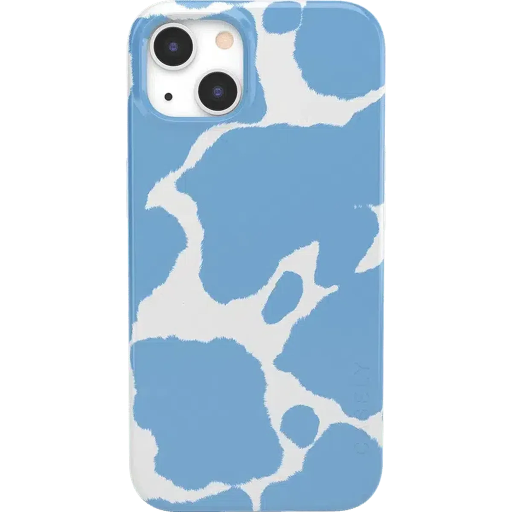 Current MOOd | Light Blue Cow Print Case
