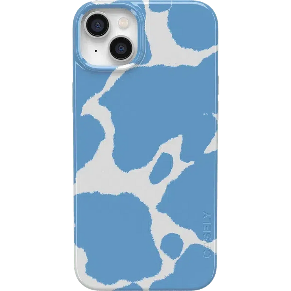 Current MOOd | Light Blue Cow Print Case