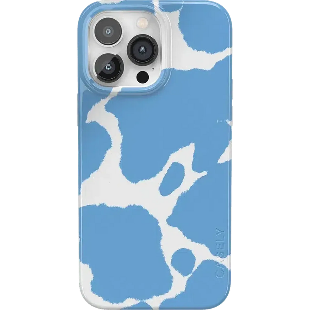 Current MOOd | Light Blue Cow Print Case
