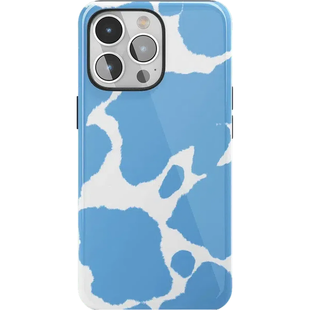 Current MOOd | Light Blue Cow Print Case