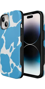 Current MOOd | Light Blue Cow Print Case