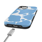 Current MOOd | Light Blue Cow Print Case