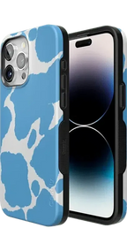 Current MOOd | Light Blue Cow Print Case