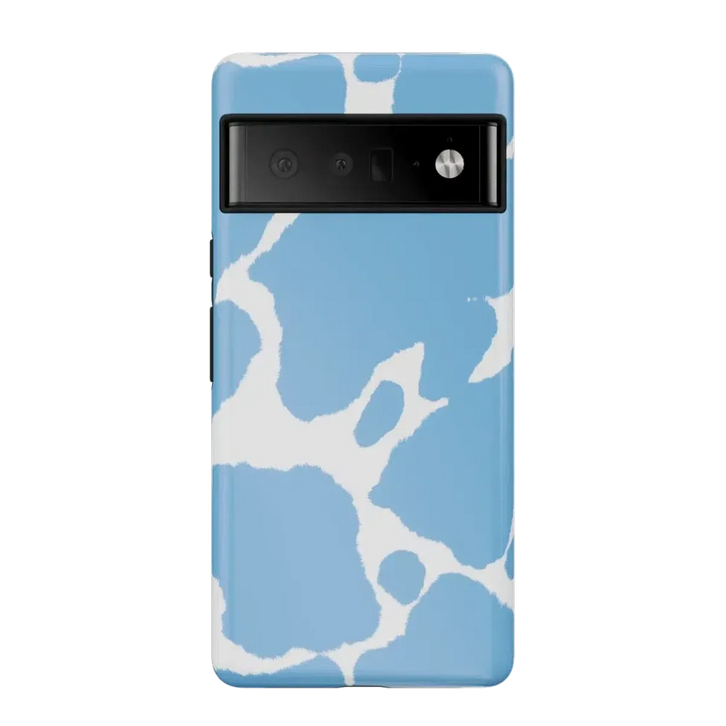 Current MOOd | Light Blue Cow Print Google Pixel Case