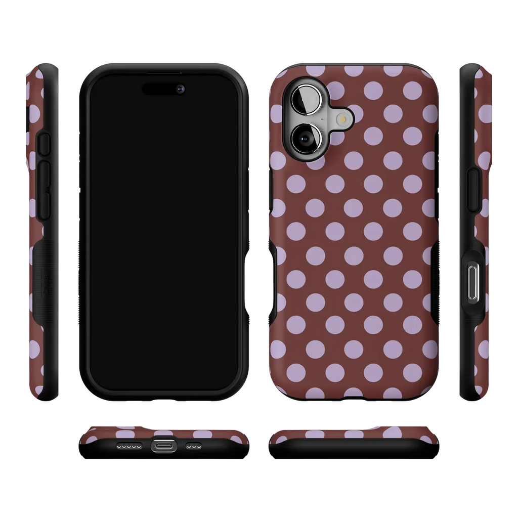 Spotted in SoHo | Burgundy Polka Dot Case