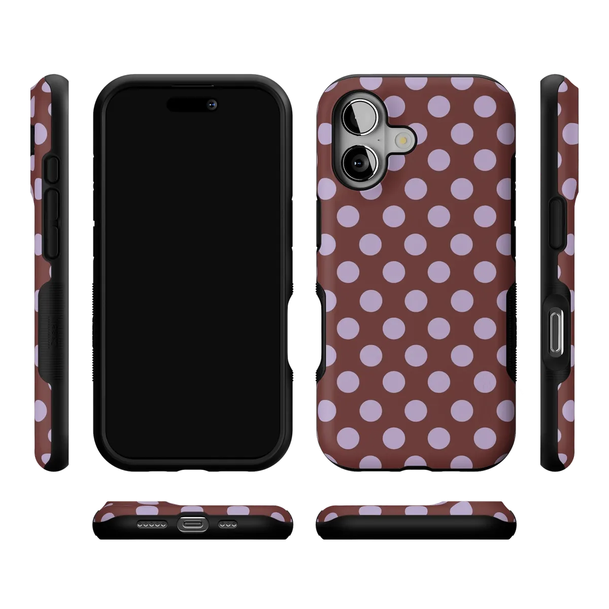 Spotted in SoHo | Burgundy Polka Dot Case