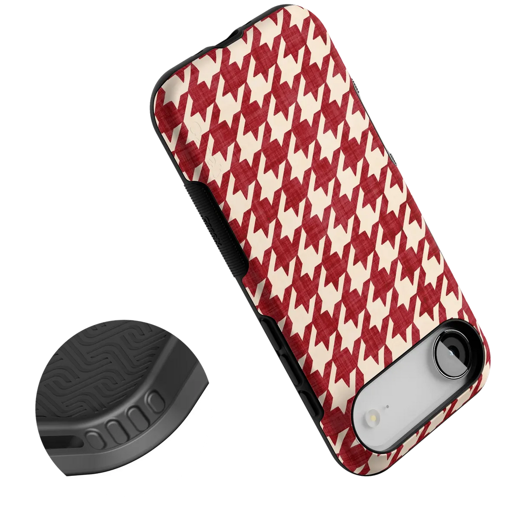 Scarlet Stitch | Red Houndstooth Case