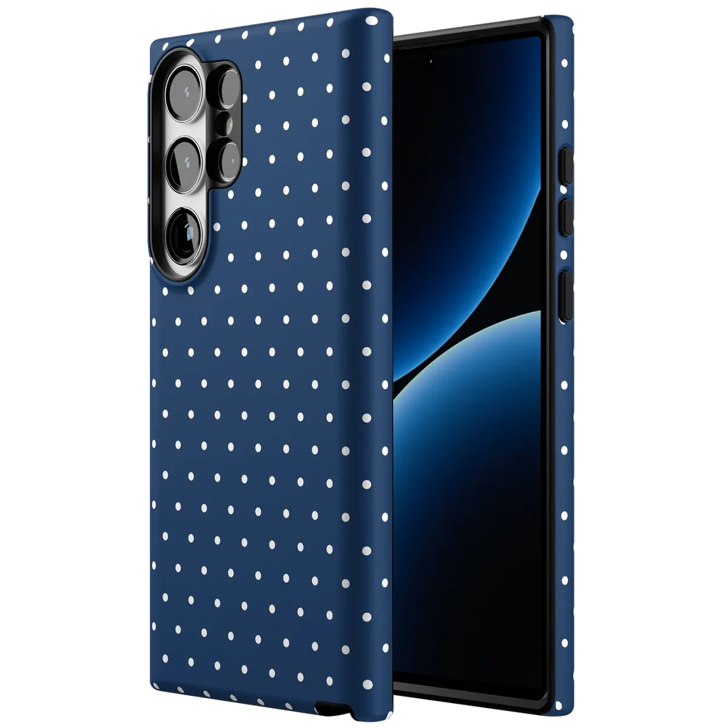On the Dot | Navy Polka Dot Case