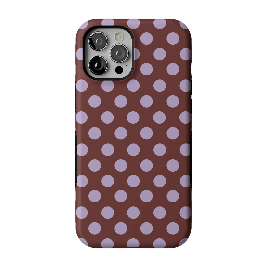 Spotted in SoHo | Burgundy Polka Dot Case