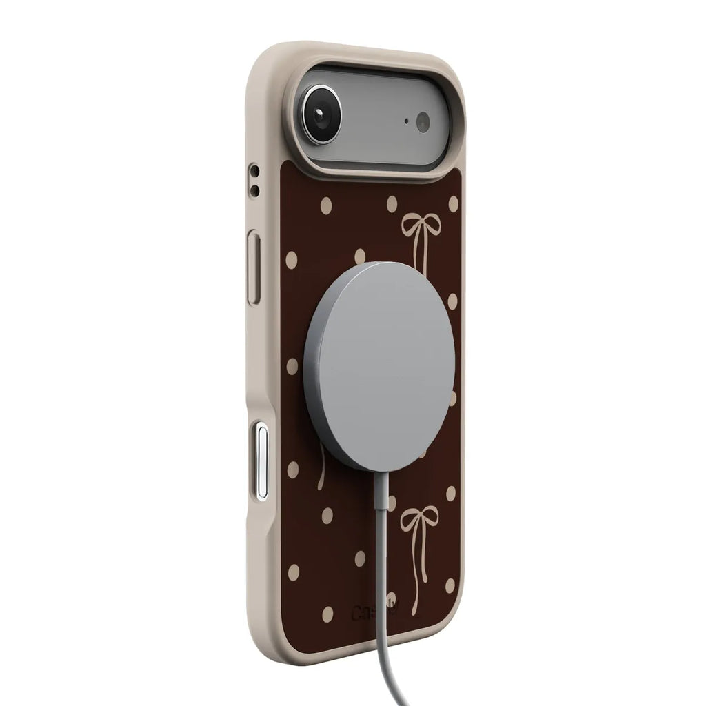 Teddy Bows | Brown Polka Dot Case