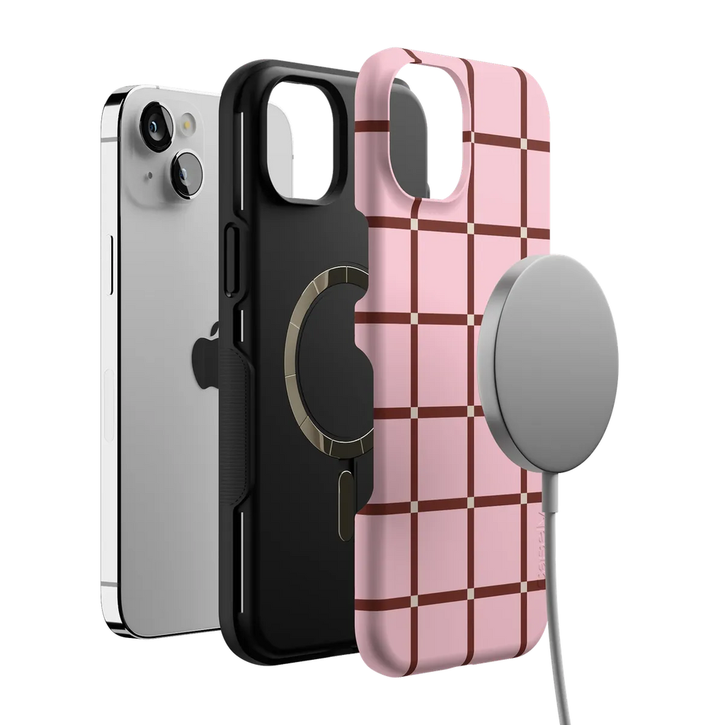 Uptown Gridlock | Pink Checkerboard Case