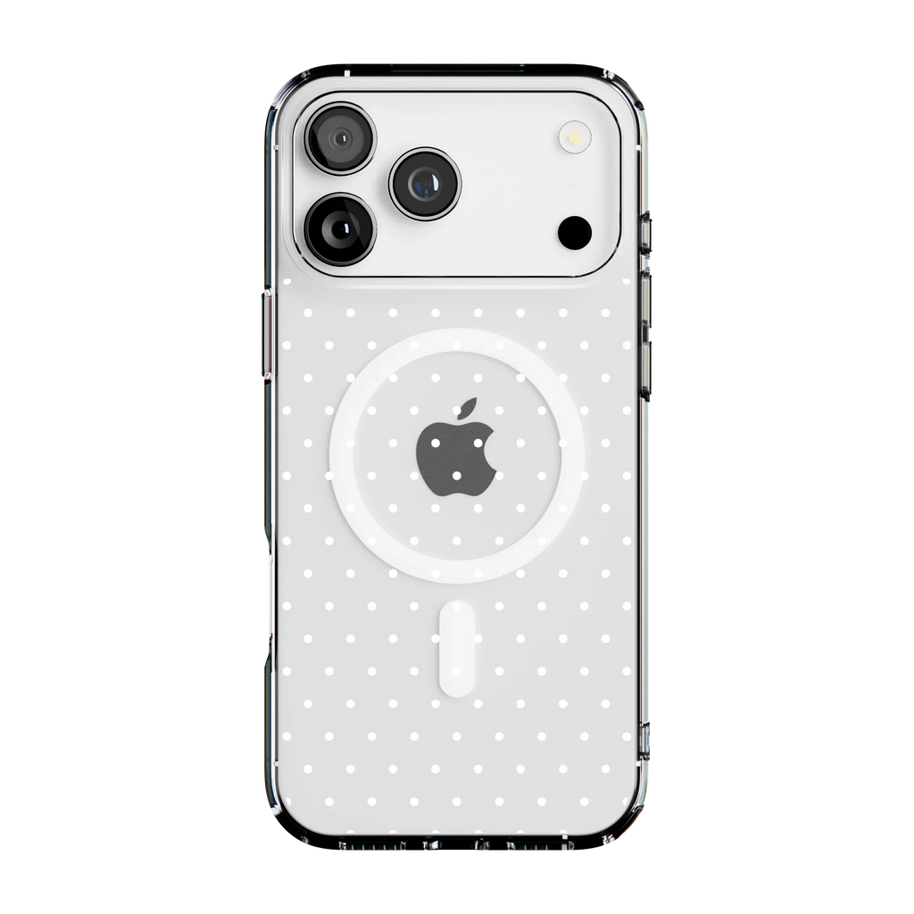 On the Dot | White Polka Dot Case
