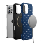 On the Dot | Navy Polka Dot Case