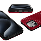 On the Dot | Maroon Polka Dot Case
