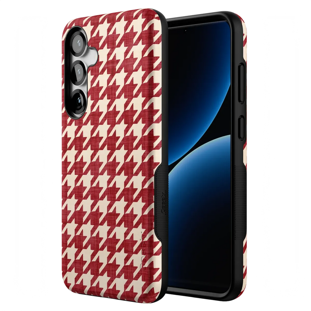 Scarlet Stitch | Red Houndstooth Case