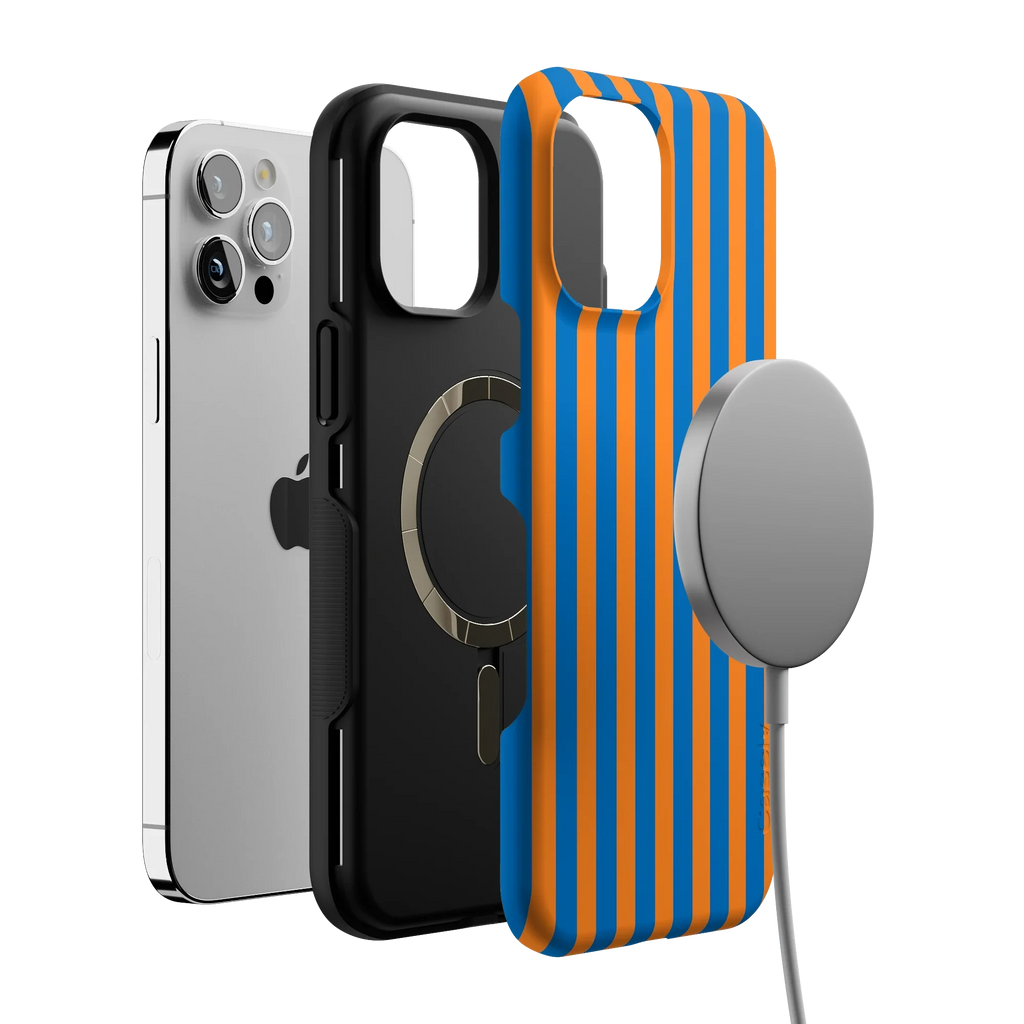 Go New York | Blue & Orange Stripes Case