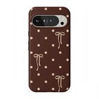 Teddy Bows | Brown Polka Dot Case