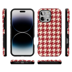 Scarlet Stitch | Red Houndstooth Case