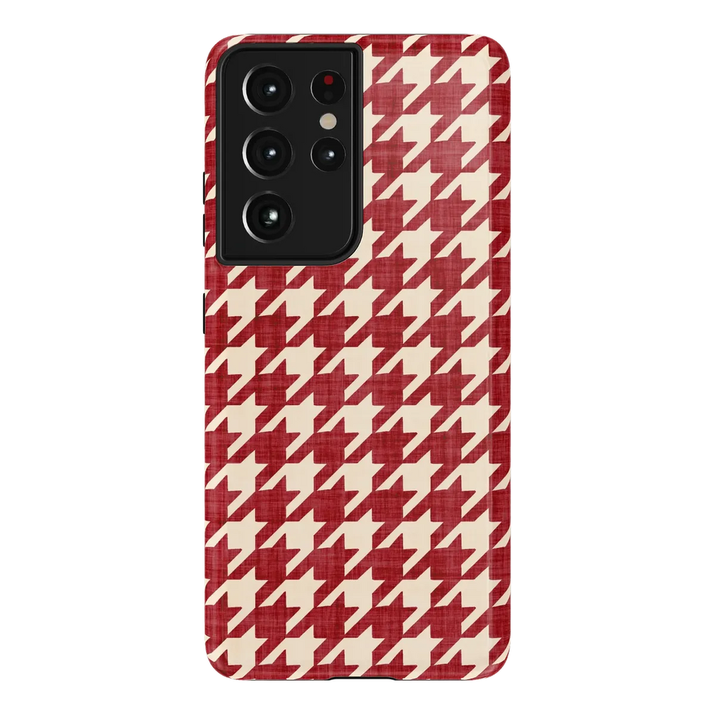 Scarlet Stitch | Red Houndstooth Case