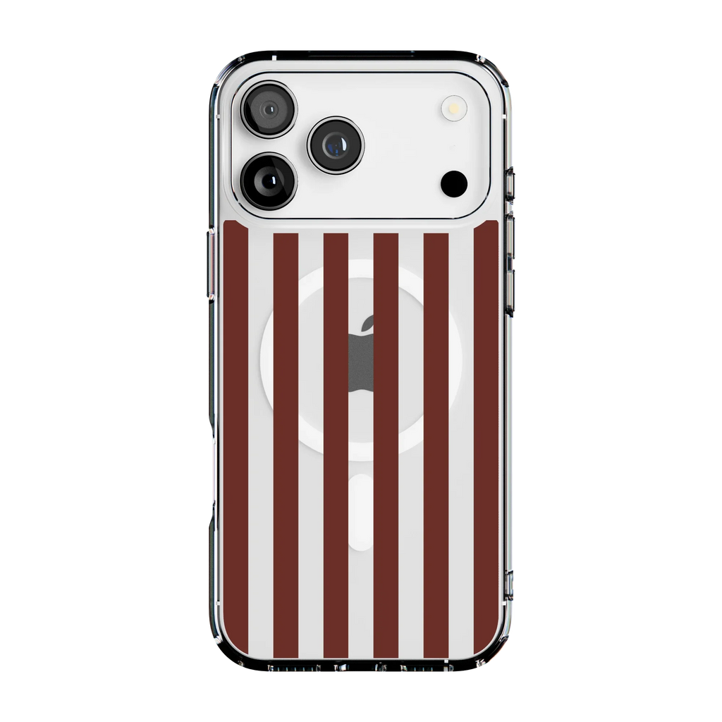 Sunday in Brooklyn | Burgundy Stripes Case