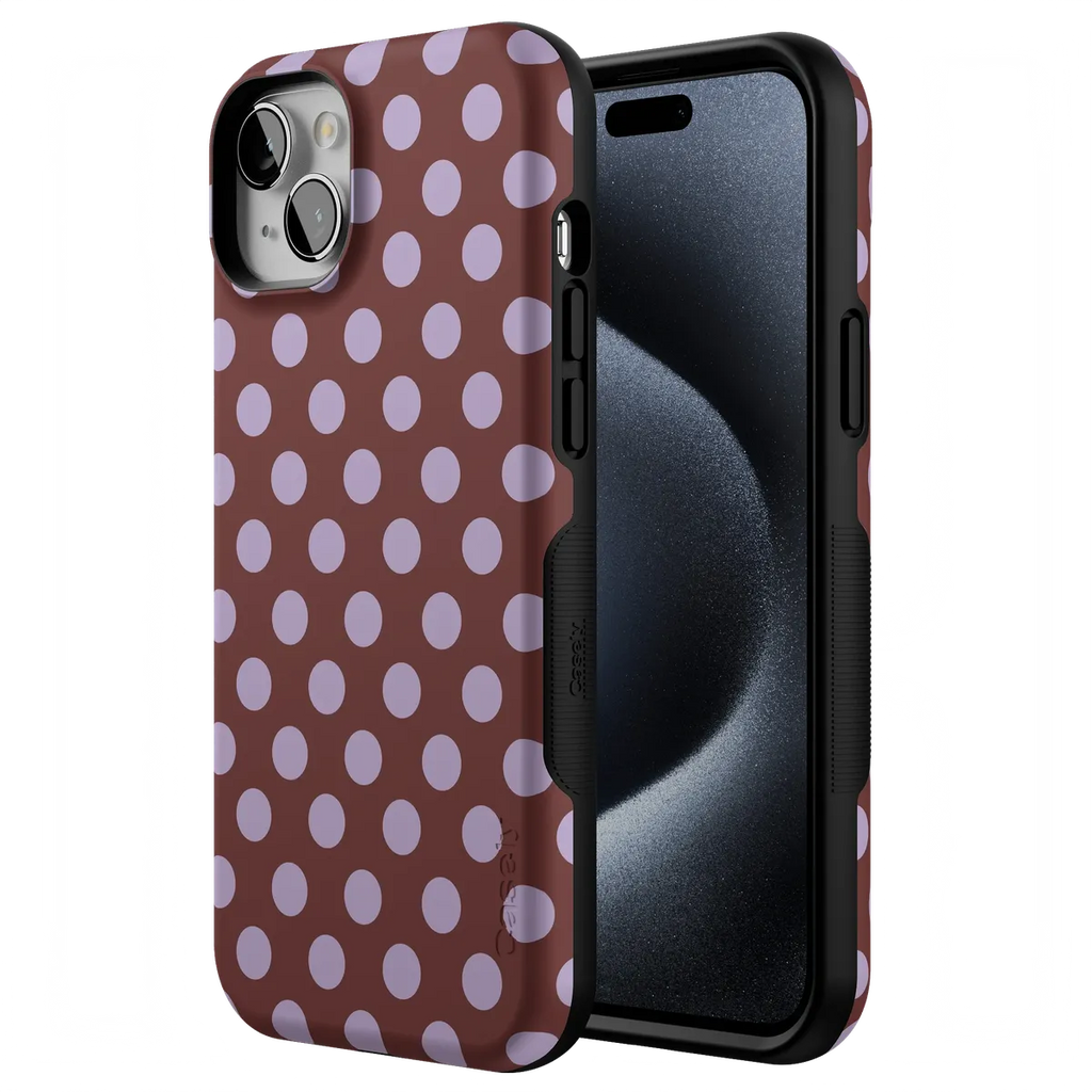 Spotted in SoHo | Burgundy Polka Dot Case