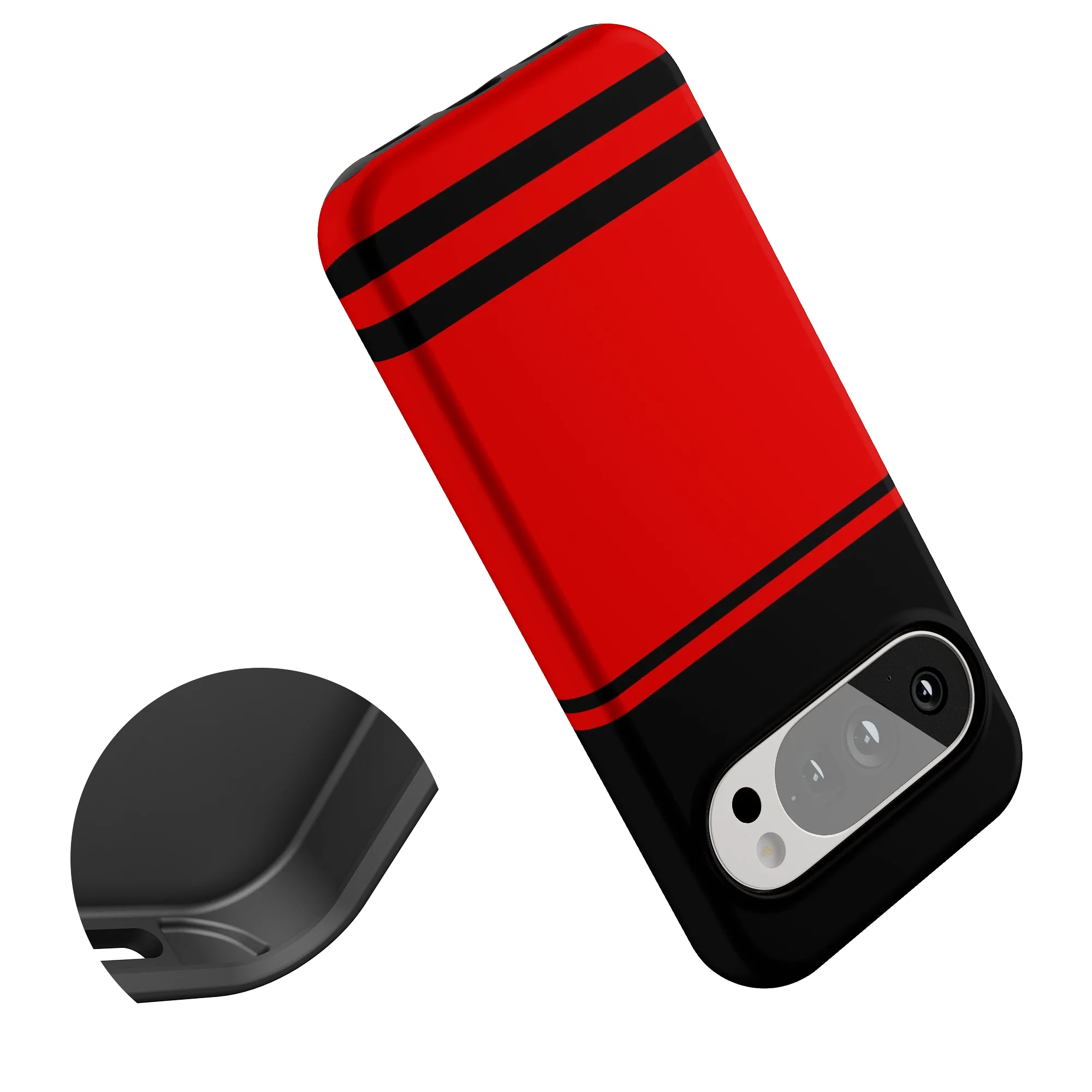 Storm Warning | Black & Red Stripes Case