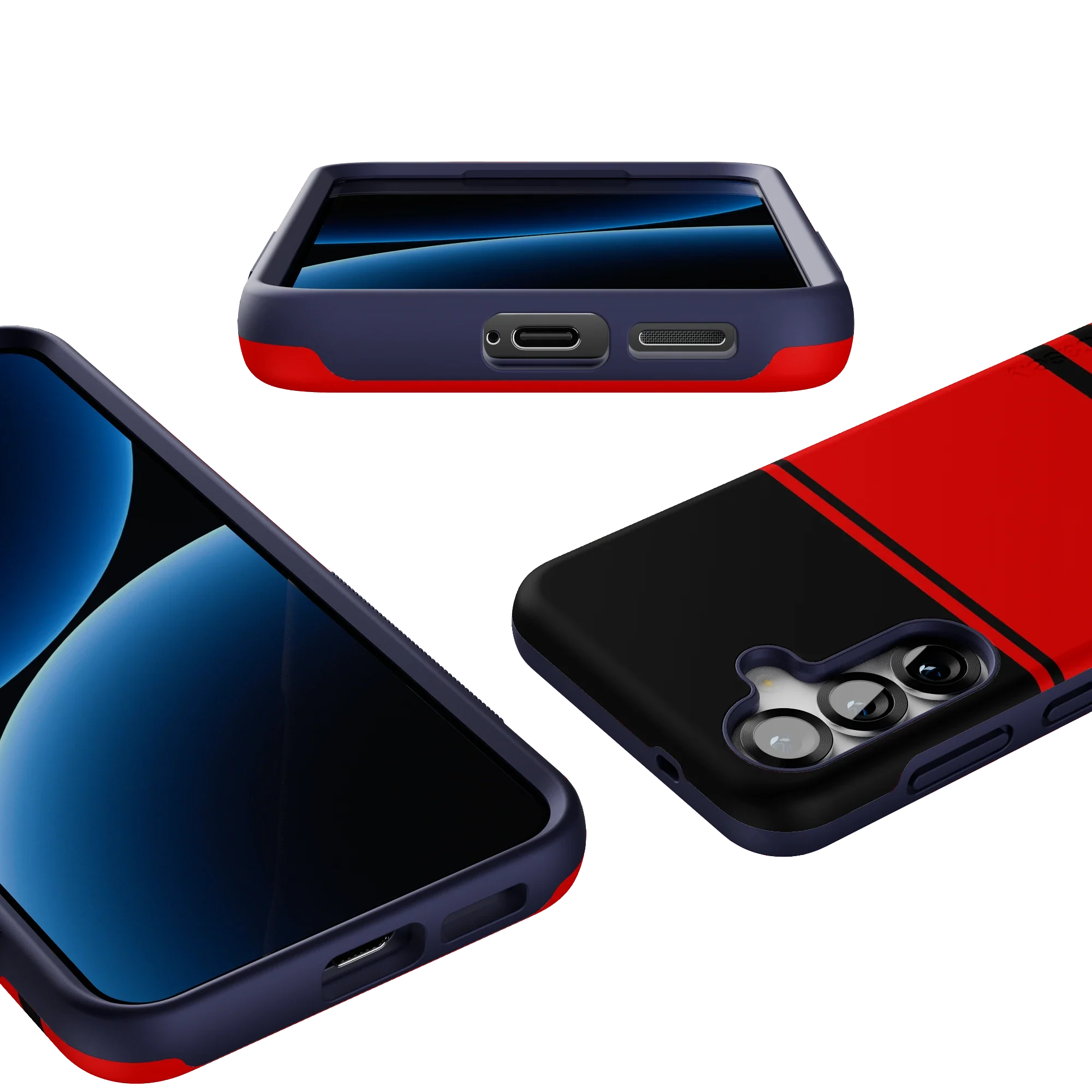 Storm Warning | Black & Red Stripes Case