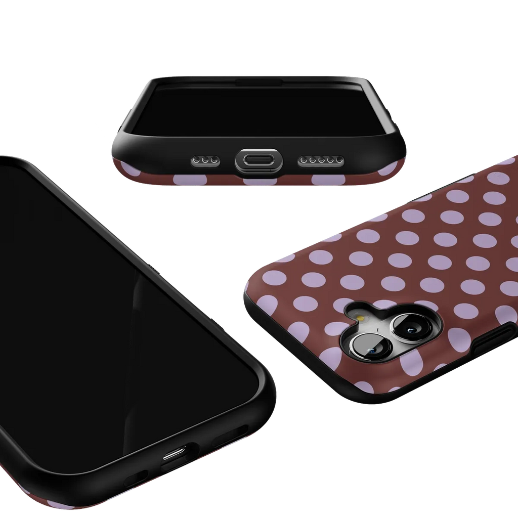 Spotted in SoHo | Burgundy Polka Dot Case